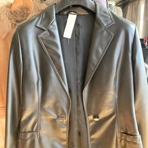 Original Gianni Versace black leather jacket, vintage